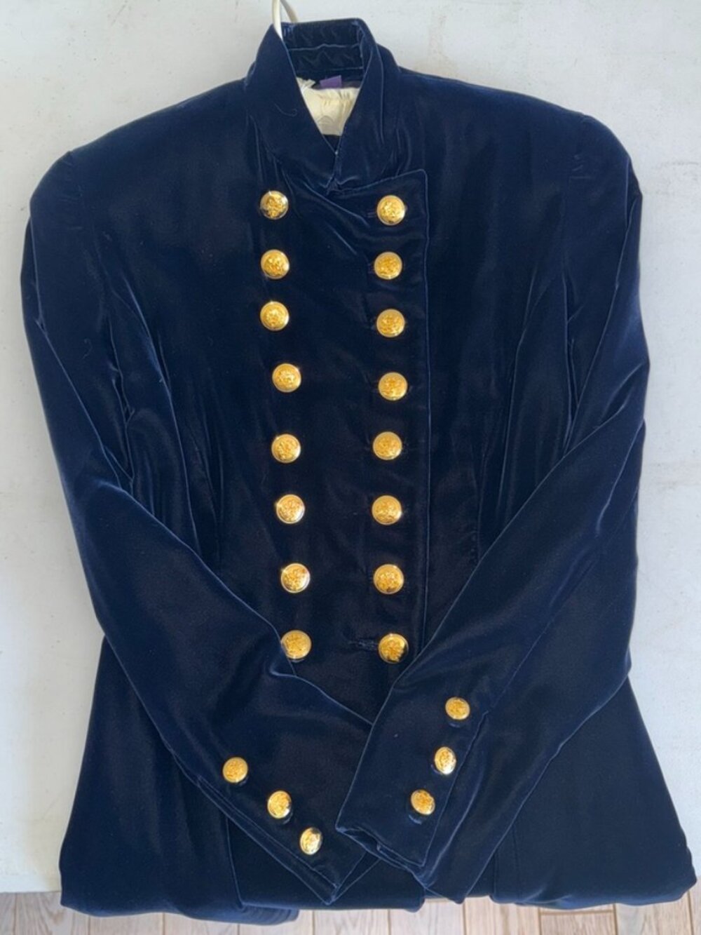 Ralph Lauren navy blue velvet with purple label size 4.